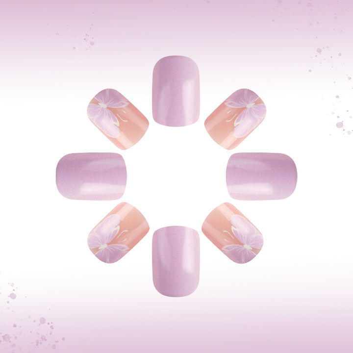 Elegant Floral Gel Nail Art Kalsten