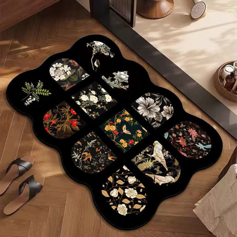 Artistic Floral Patterned Area Rug Kalsten