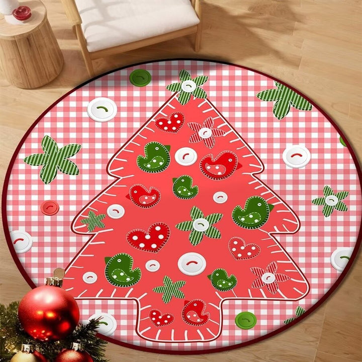 Holiday-Themed Round Floor Mat Kalsten