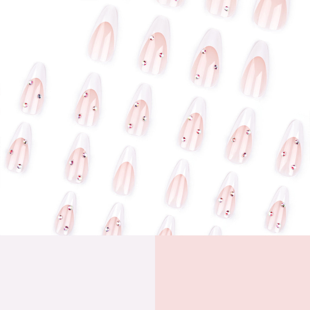 Artistic stiletto nails with elegant glitter design Kalsten