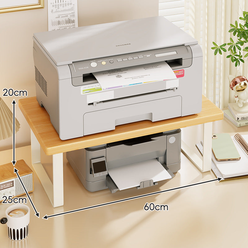 Compact TwoTier Wooden Desktop Printer and Monitor Riser