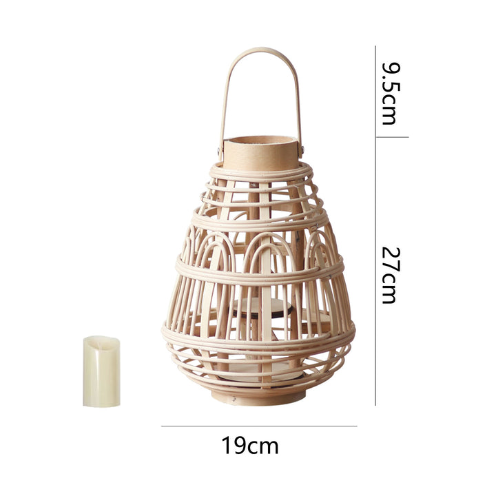 Rustic Rattan Lantern Kalsten