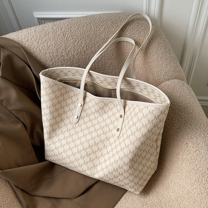 Elegant Symbol-Patterned Tote Bag Kalsten