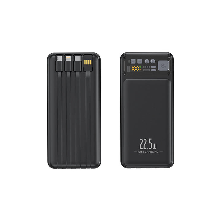 Power bank with integrated cable system and digital charging display Kalsten