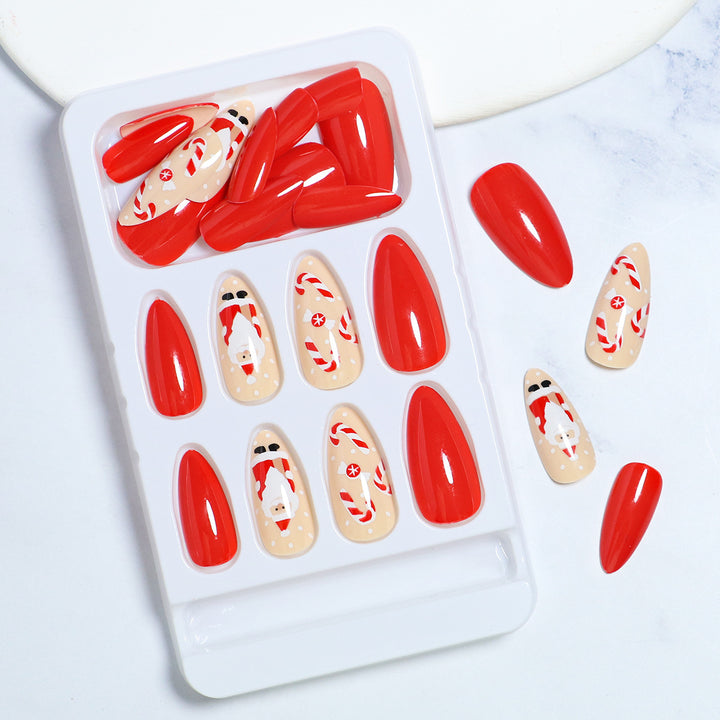 Festive Santa Claus Press-On Nail Set Kalsten