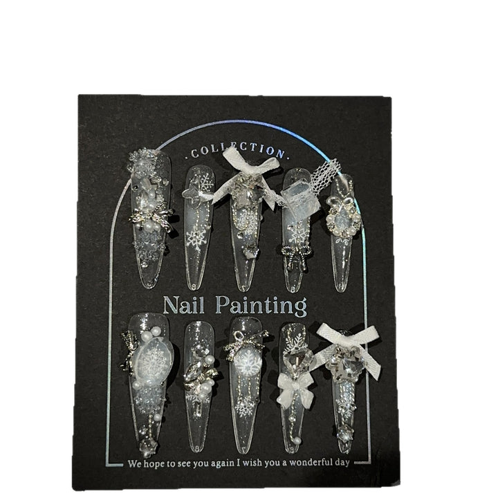 Elaborate Press-On Nail Design Set