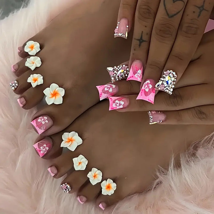 Floral Art Press-On Nail Set Kalsten