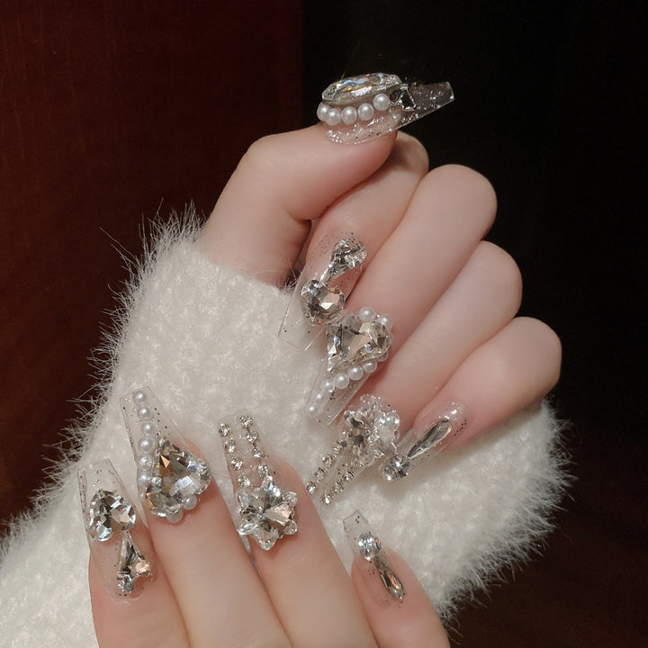 Decorative Crystal Embellished Nail Tips Kalsten