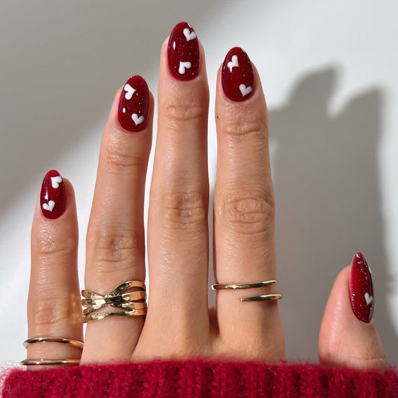 Heart Design Press-On Nail Set Kalsten
