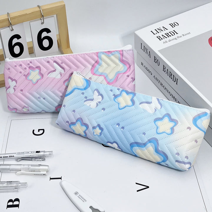 Quilted Butterfly Print Pencil Case Kalsten