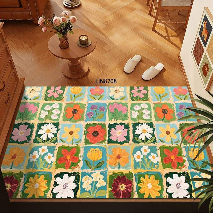 Floral Pattern Decorative Floor Mat Kalsten