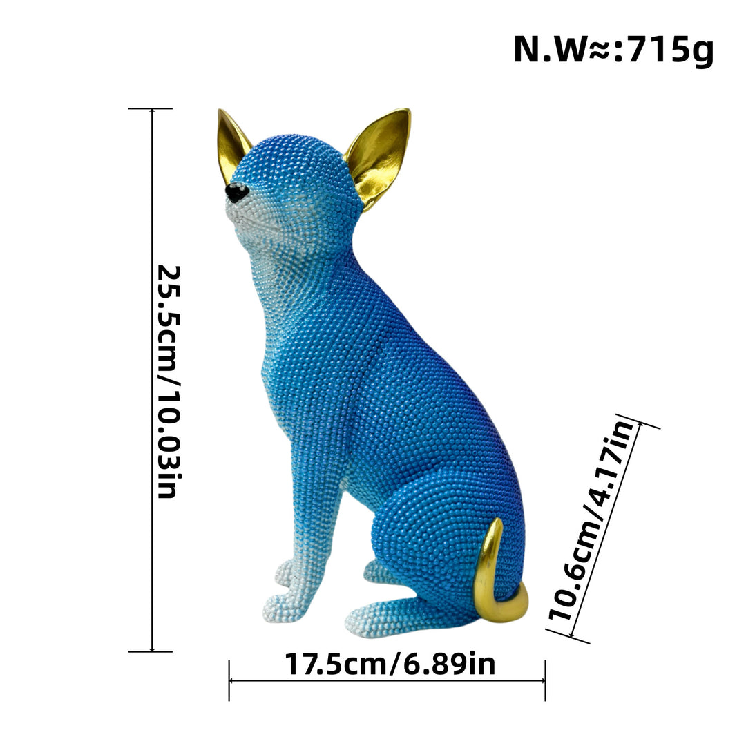 Colorful decorative figure of a dog in modern design Kalsten