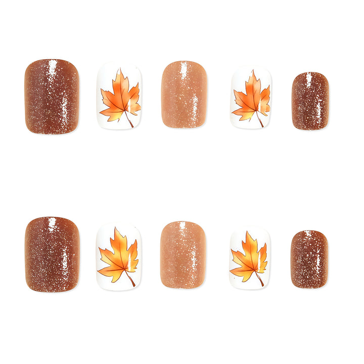 Autumn Leaf Press-On Nail Art Kalsten