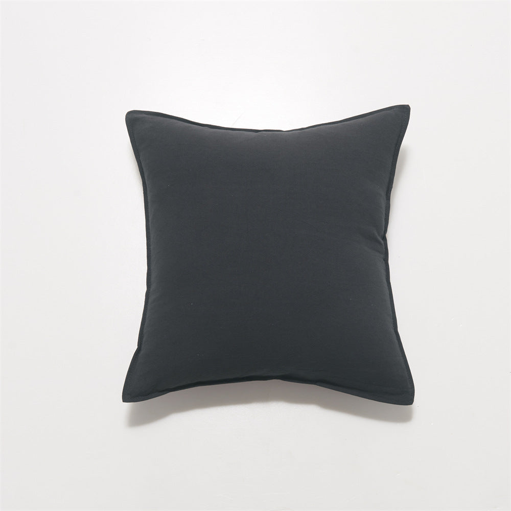 Square linen-cotton cushion cover with subtle piping and soft texture finish Kalsten