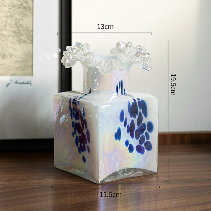 Decorative Ruffled-Top Square Wax Candle Kalsten