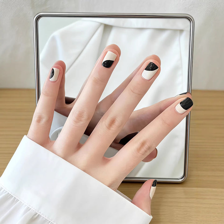 Abstract Geometric Press-On Nail Art Set
