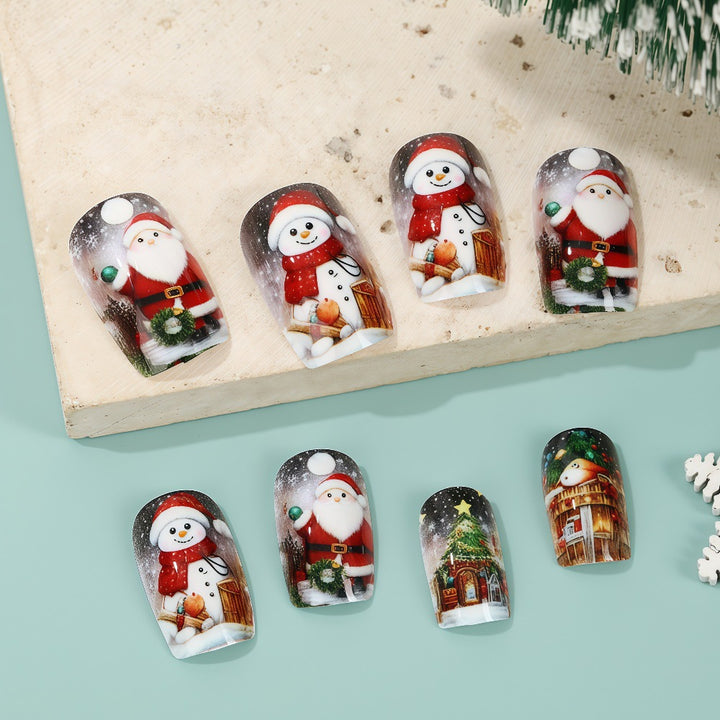 Festive artificial nails with Christmas motifs Kalsten