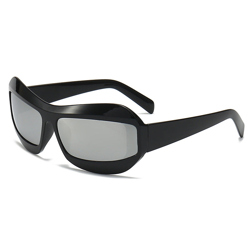 Modern Design Stylish Oversized Shield Sunglasses