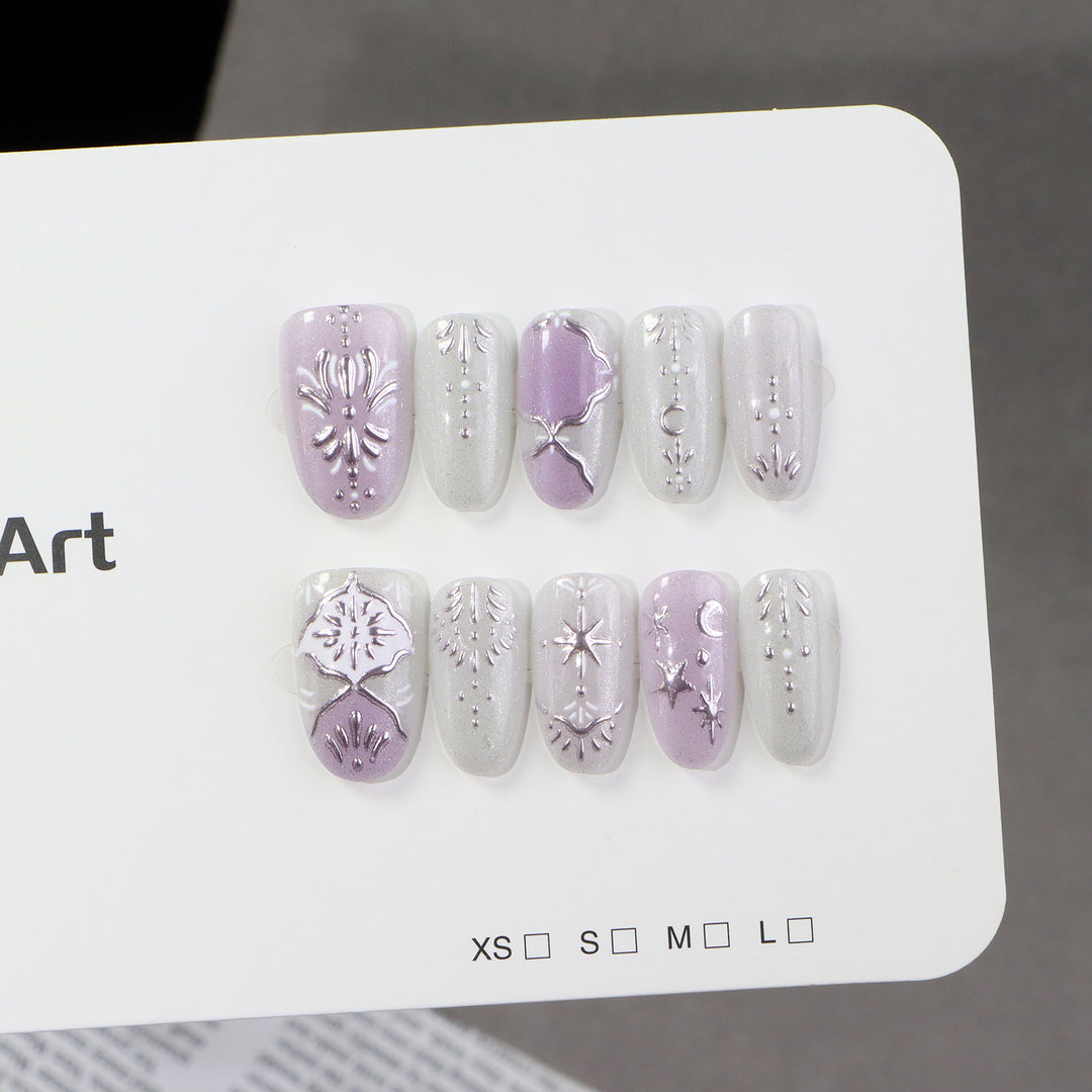 Decorative Metallic Press-On Nail Art Set Kalsten