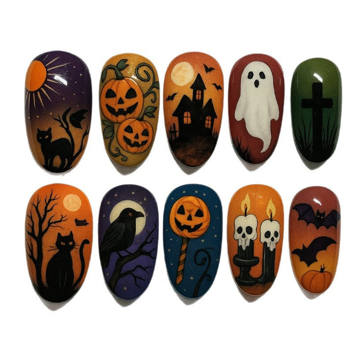 Artificial nail set with creepy Halloween motifs Kalsten 1789118658