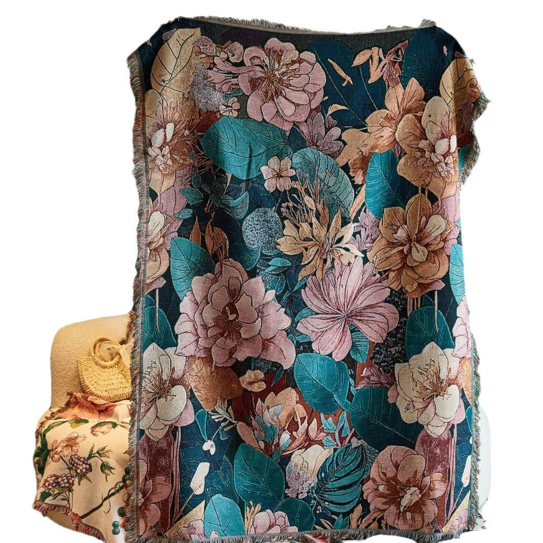 Floral Design Decorative Throw Blanket