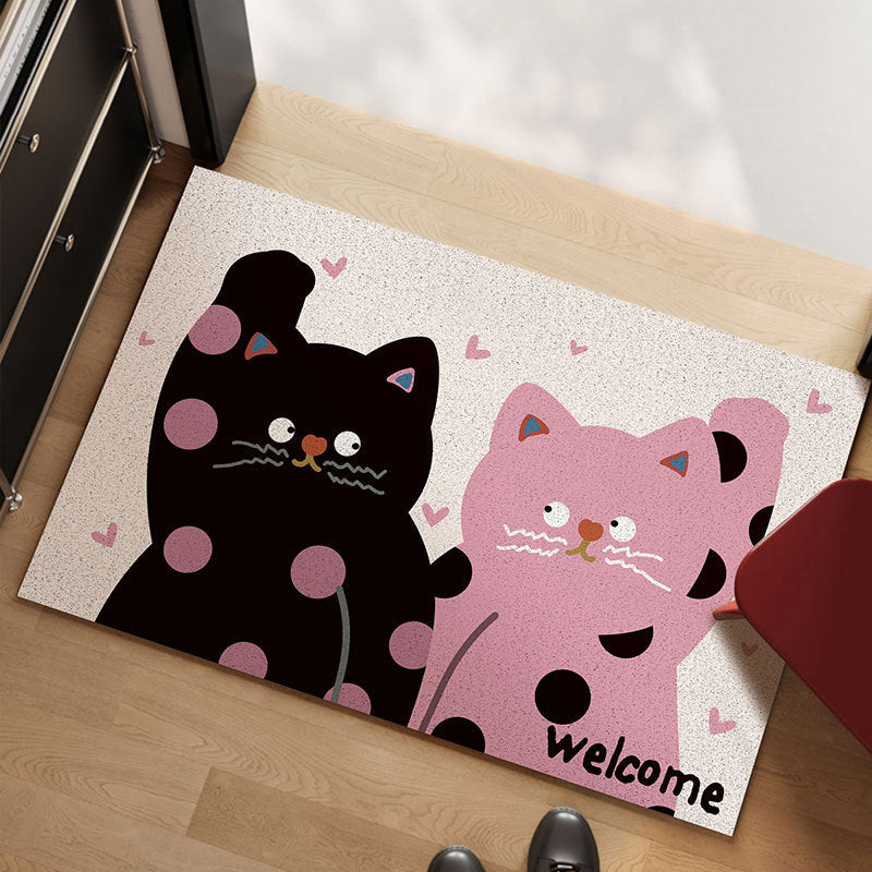 Playful Cat-Themed Decorative Mat Kalsten