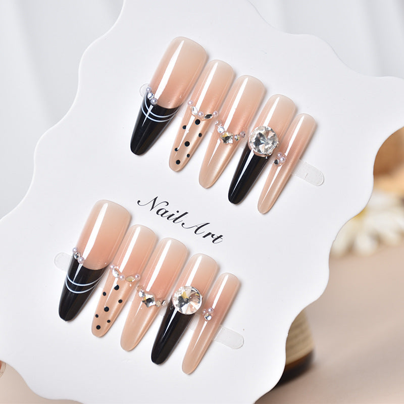Luxury Stiletto Press-On Nail Extensions with Rhinestone Accents Kalsten