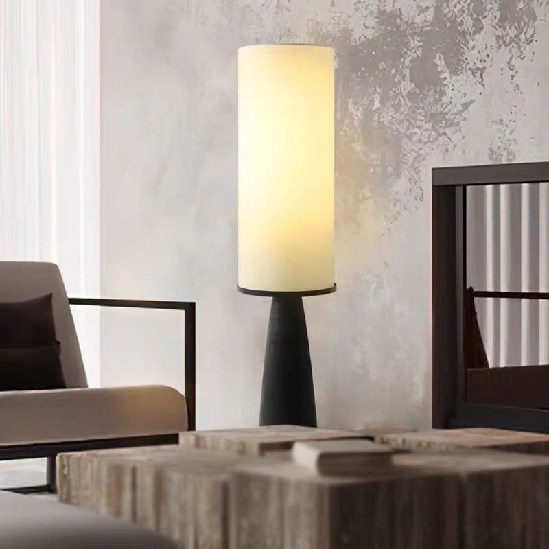 Modern Minimalist Floor Lamp with Integrated Side Table