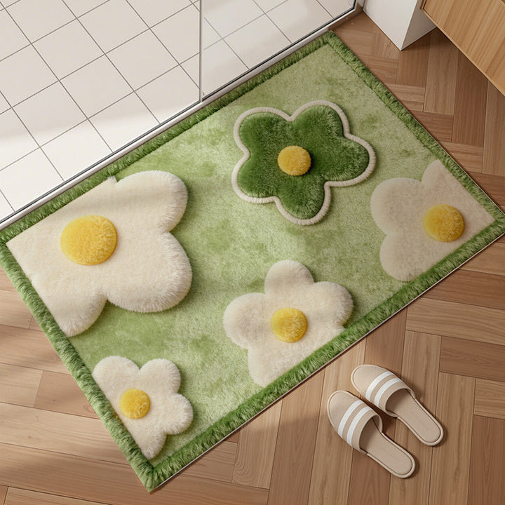 Plush Bear Pattern Bath Mat