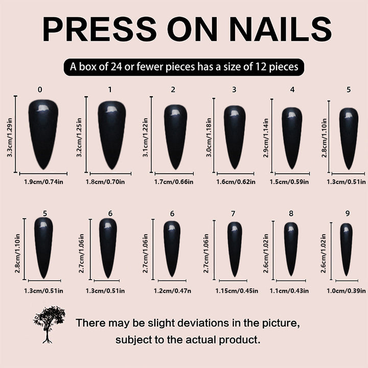 Artificial nail set with extravagant red and black designs Kalsten