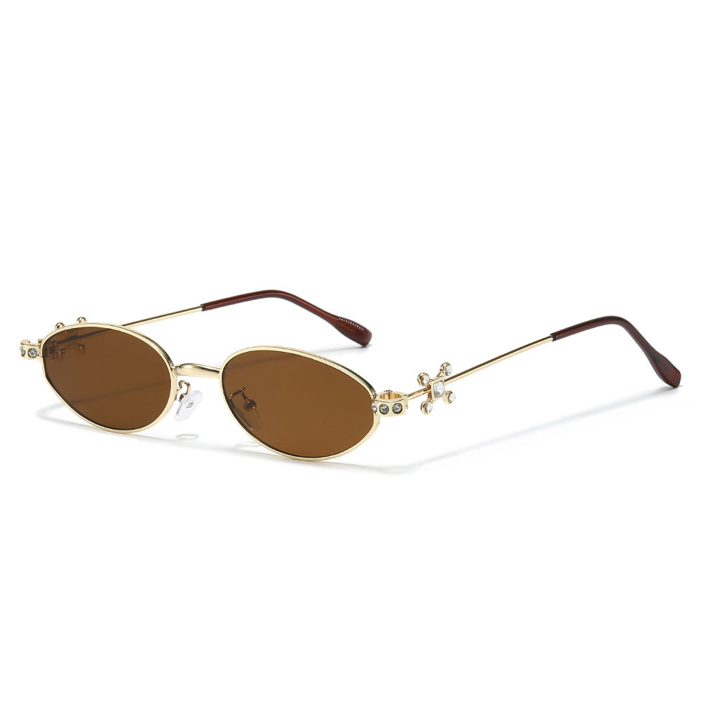 Elegant Rhinestone-Embellished Cat-Eye Sunglasses Kalsten