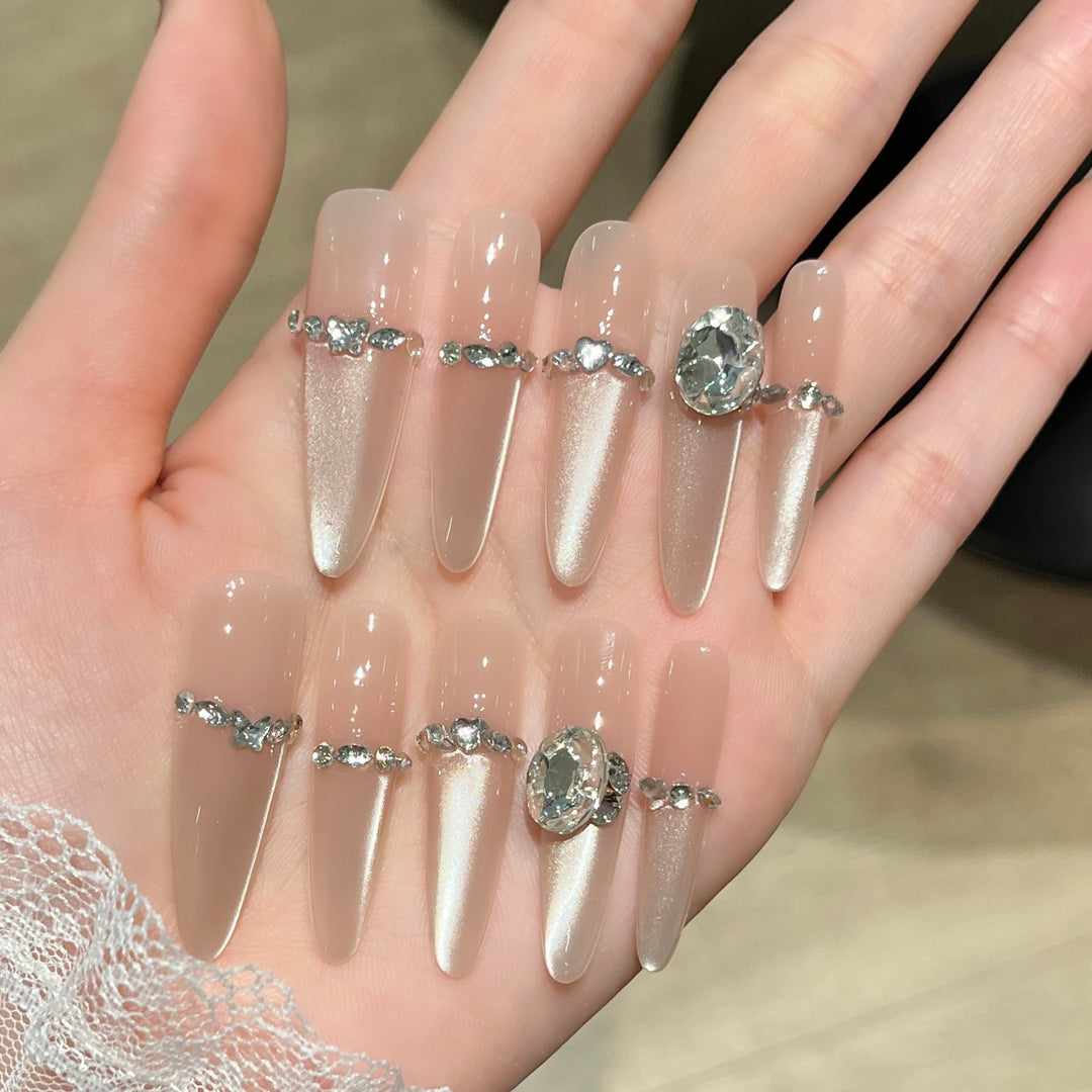 Luxury Rhinestone-Embellished Press-On Nail Set Kalsten