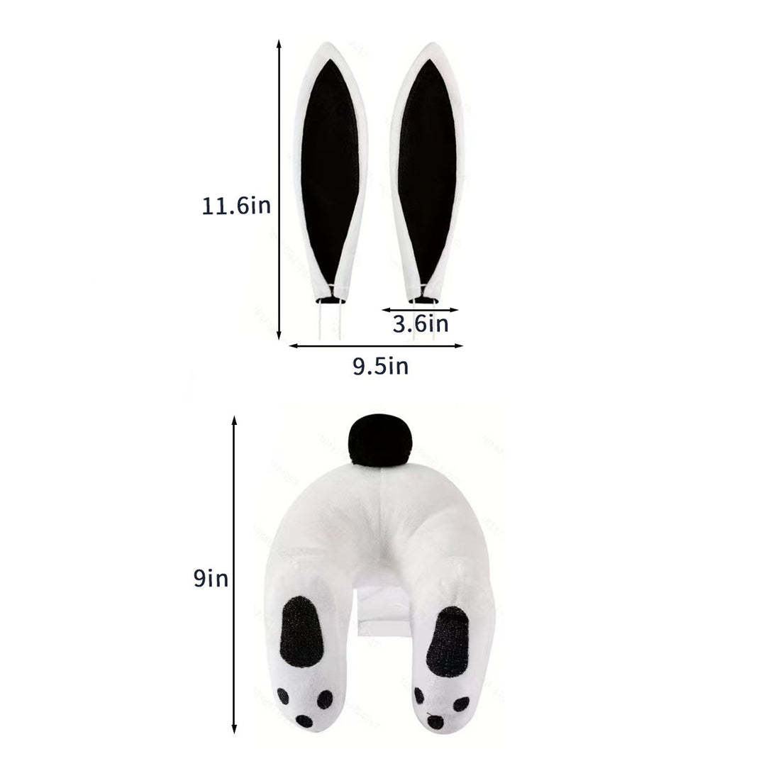 Plush costume with rabbit ears