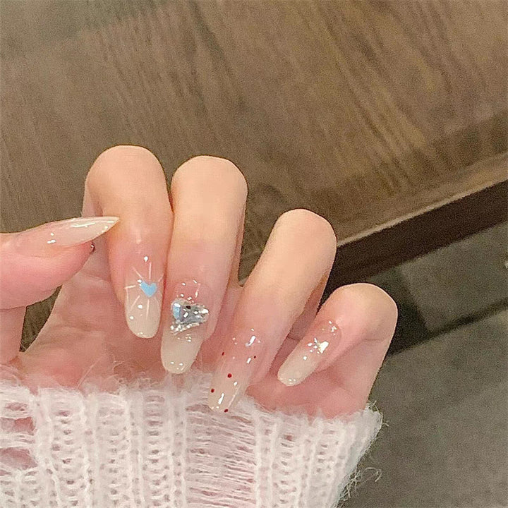 Elegant Stiletto Press-On Nails with Floral Design Kalsten