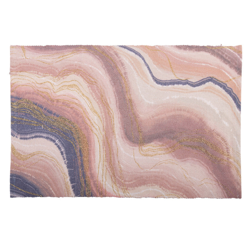 Flat-woven living room rug with marbled pattern and shimmering accent threads Kalsten