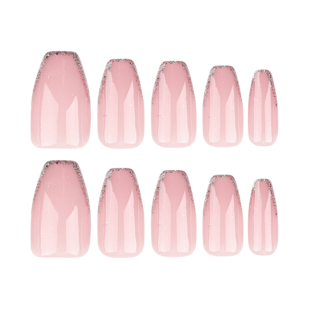Artistic Nail Extensions with Elegant Glitter Finish Kalsten
