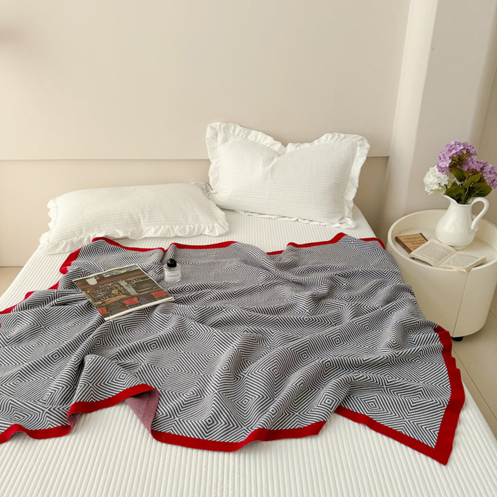 Geometric Patterned Soft Throw Blanket