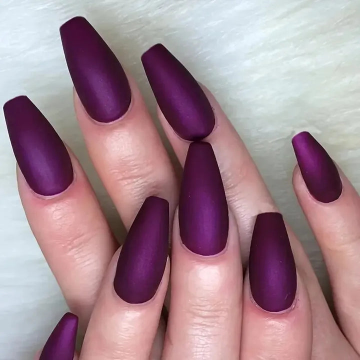Elegant Matte Almond-Shaped Nail Enhancements Kalsten