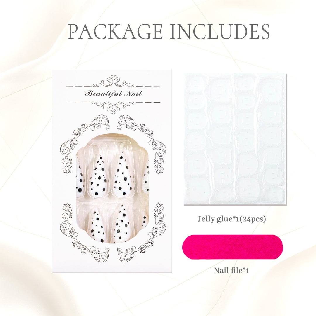Elegant Decorative Press-On Nail Set
