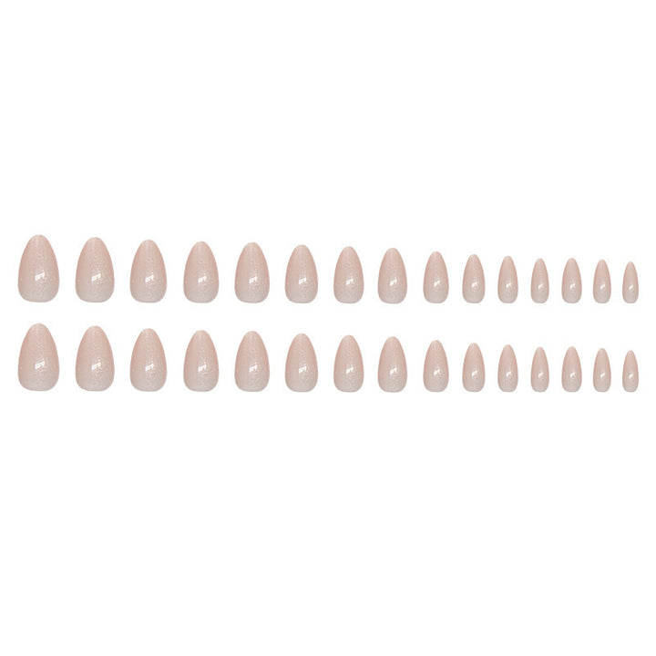 Artistic Glittered Almond-Shaped Nail Extensions Kalsten