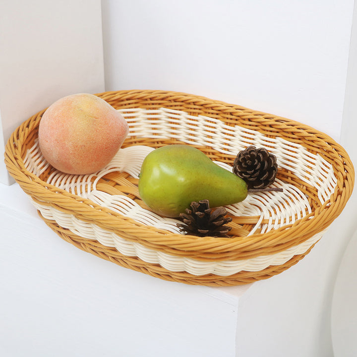 Handcrafted fruit basket made of woven material Kalsten