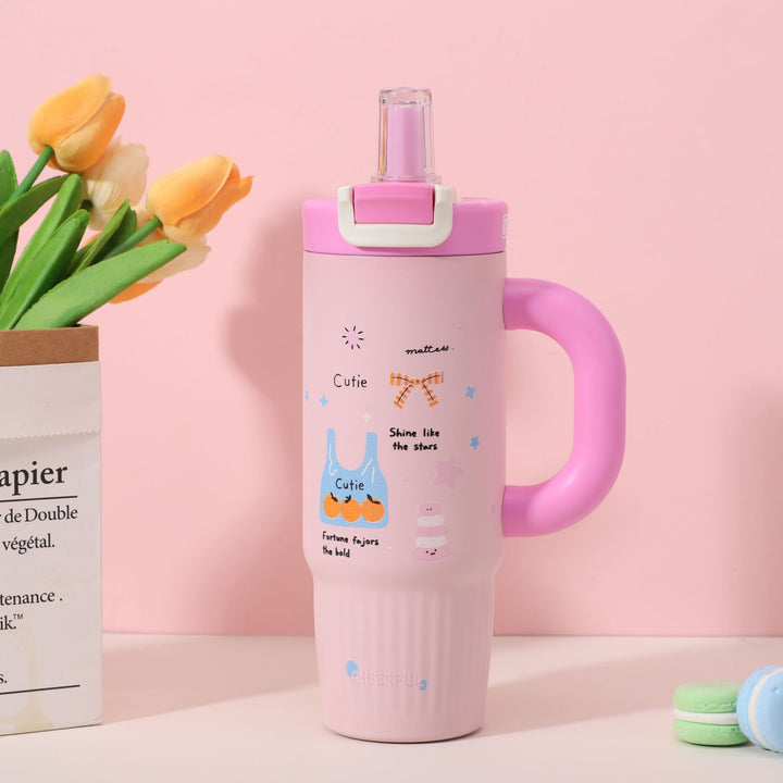 Cartoon-Printed Insulated Travel Mug Kalsten