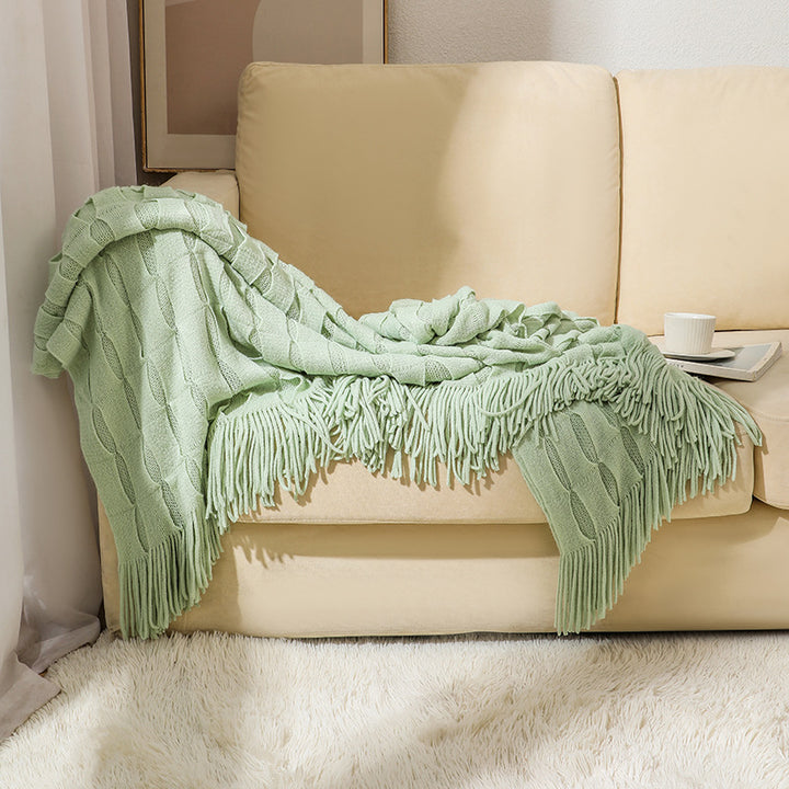 Knitted Cozy Throw Blanket