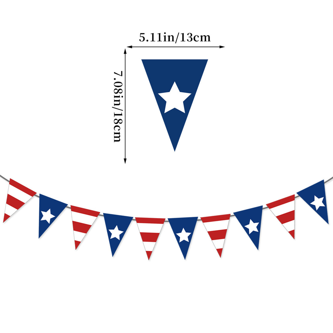 Unisex nan pennant string made of durable polyester with star and stripe motif for party decoration Kalsten