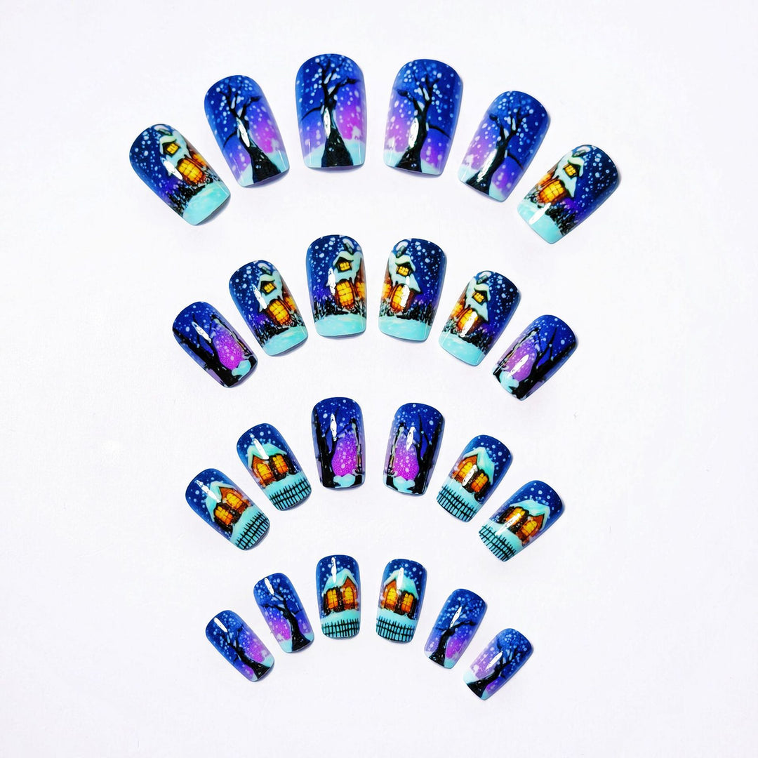Artistic Winter Scene Nail Art Kalsten