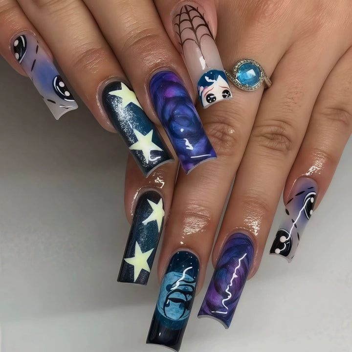 Decorative Long Press-On Nail Extensions Kalsten