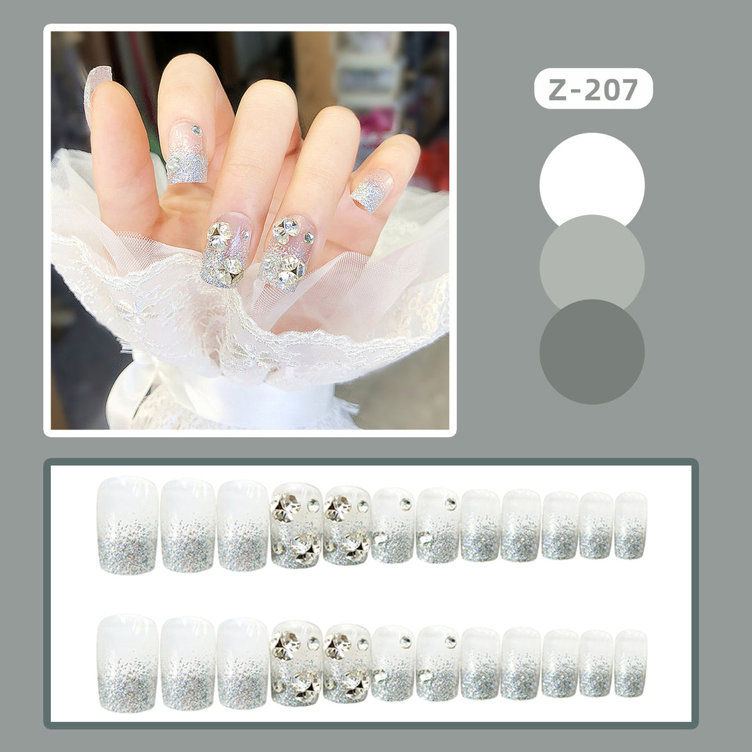 Rhinestone-Embellished Press-On Nail Art Kalsten