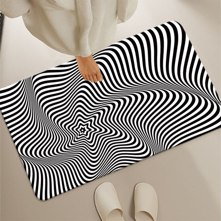 Geometric Pattern Bath Mat