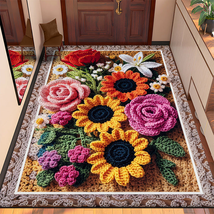 Floral Design Entrance Mat