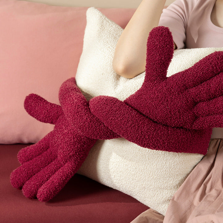 Cozy bouclé fleece gloves with warming thermal lining Kalsten